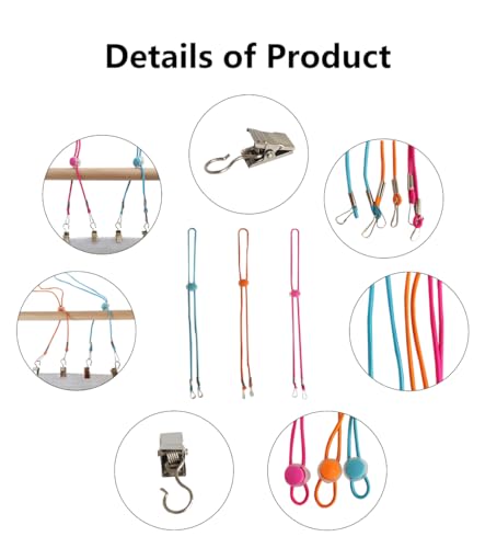 Sexyppl 24 Pcs Cross Stitch Side Clips，Cross-Stitch Fabric Holders，High Elasticity Fabric Tension Embroidery clamp，Adjustable Fabric Fastening Clip