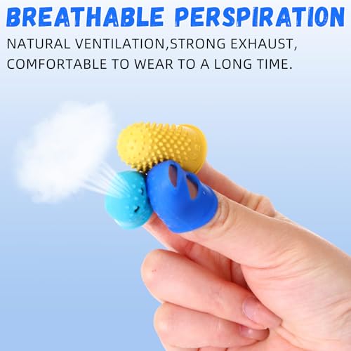 Zonon 20 Pcs Rubber Thimble Finger Protector,Multicolor - color: Multicolor)