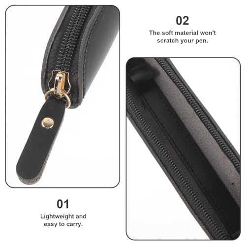 Insulin Pen Cooler Travel Case: Small Insulin Pen Organizer Storage Bag Portable PU Leathe Pouch for Pencil Other Diabetic Medication Supplies Black