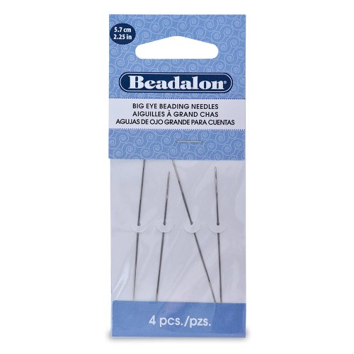 Beadalon Big Eye Needles 2.25-Inch 4 Pieces