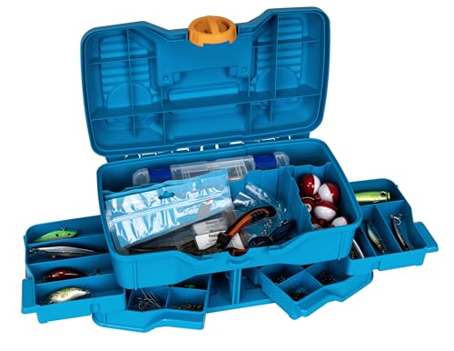 Flambeau Outdoors NextGen 4/0 M Tackle Box 4 Pivot Trays 23 Slots, Blue - size: Medium - Without Tackle Kit - Blue