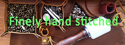 XTBOCA, Genuine Leather Coin Thimble, Finger Protector, Thimble for Hand Sewing, Sewing Leather, Quilting Embroidery, DIY Sewing Tools,Handmade,Crazy Horse Leather(2 Pcs)