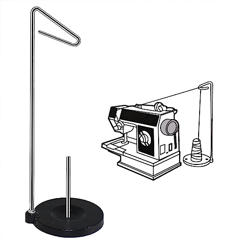 YEQIN Heavy Duty Metal Base Single Thread Stand Universal Single Cone and Spool Adjustable Thread Stand for Sewing and Embroidery Machines (27449M)