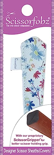 Designer Scissors Sheaths Shears Protective Covers-For Small Embroidery Scissors - White Multicolor Floral Garden Design-#SS-301 - color: White Multi Floral Garden, size: Single Small Size