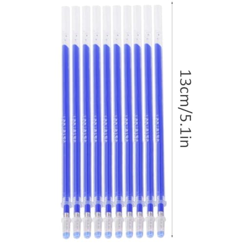 100 Pcs Heat Erasable Pen Refills, Fabric Marking Pens High Temperature Disappearing Ink Fabric Markers Leather Garment Dash Marker Pen Refills Tailoring Accessories