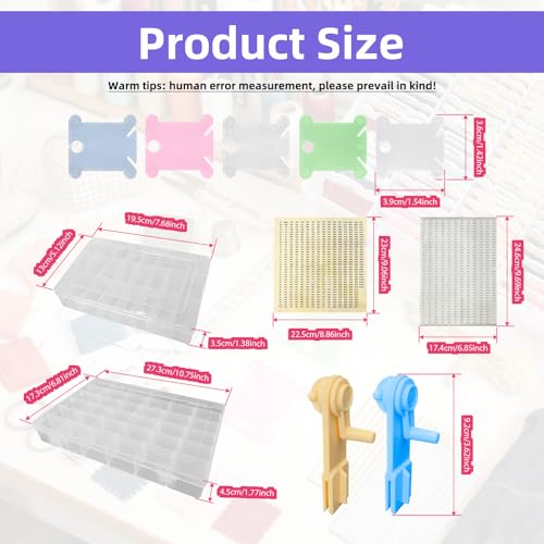 2 Pack Embroidery Floss Organizer Box for DIY Sewing, Craft Storage