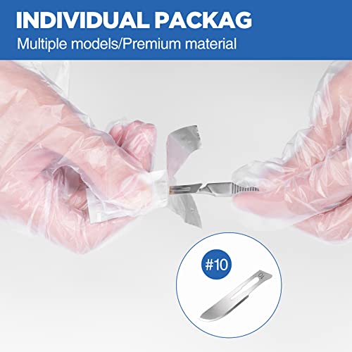 YixangDD 21PCS 20 Scalpel Blades with #10 Scalpels Surgical Sterile Blades - color: Stainless-steel