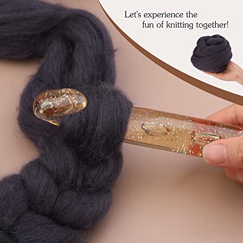 3.53oz Needle Felting Wool Roving Wool for Felting Wool Felting Supplies - color: dark brown