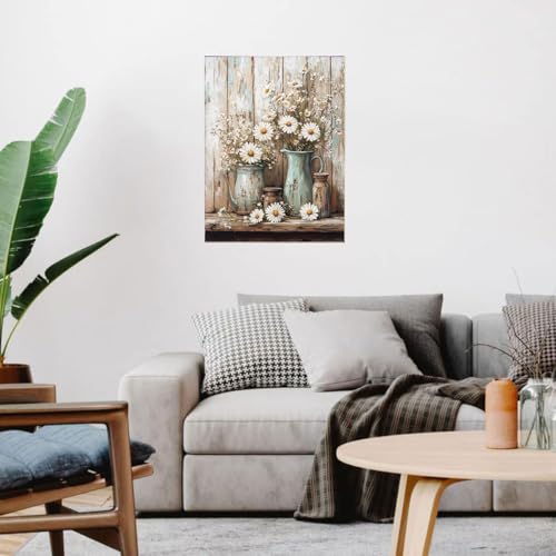 WUSARPLY Rustic Daisy Stamped Cross Stitch Kits for Beginners Adults - color: J150