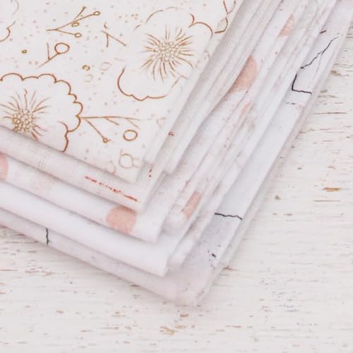 Threadart Vintage White Hatch Cotton Quilting Fabric - By the Yard - color: White Hatch, size: 1 YARD