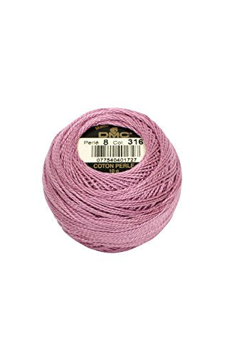 DMC Pearl Cotton Ball Size 8 87yd, Medium Antique Mauve