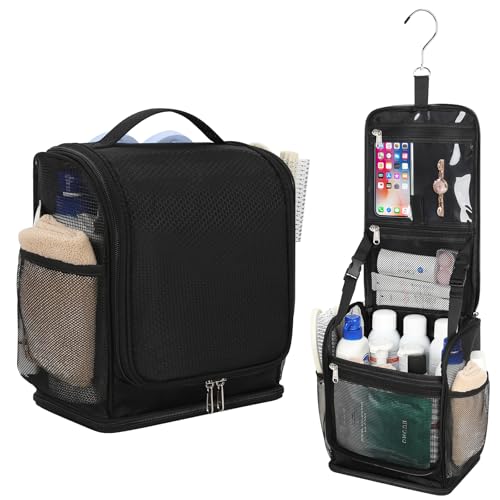 Mesh Shower Caddy Portable, Toiletry Bags for Travel, Black - color: Black