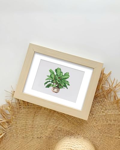 PeakLuv Small Diamond Art Kits Green Plants Mini Diamond Painting Kits - color: Green Plants