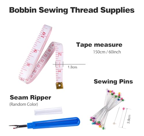 36pcs 18White+18Black 40S/2 Prewound Bobbin Thread Set - color: Black & White (36PCS)