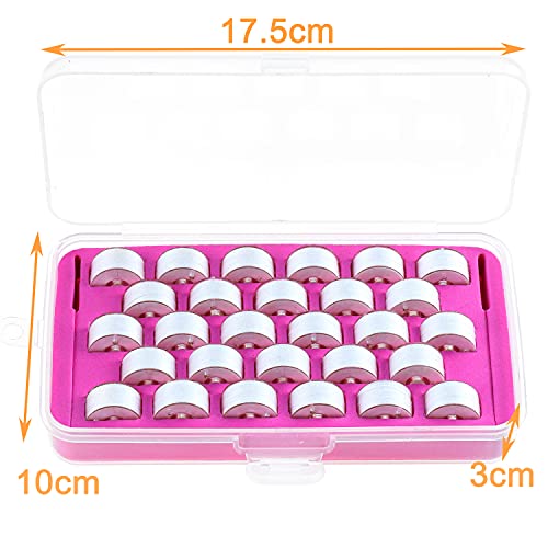 New brothread 28pcs Size A SA156 Prewound Bobbin Thread - White - color: White SA156 90WT