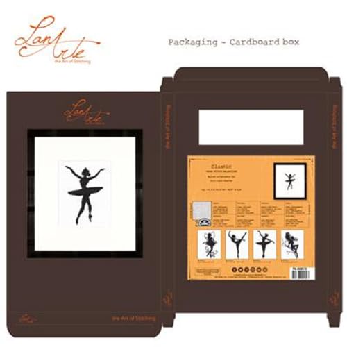 Lanarte Counted Cross Stitch Kit: Ballet Silhouette 3 (Evenweave) - style: Ballet Silhouette 3