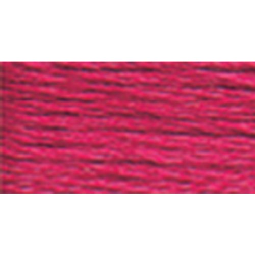 DMC Six Strand Cotton Embroidery Floss 600-699 - color: Dark Cranberry, size: 8.7 yards