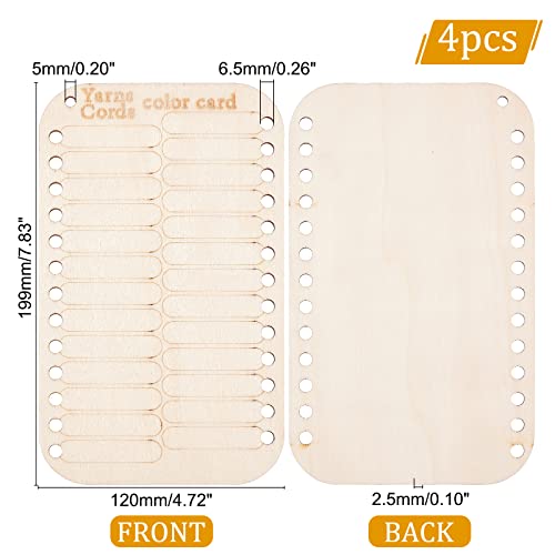 PH PandaHall 4pcs Embroidery Floss Organizer Wooden Stitch Thread Holder 26 Positions Thread Organizer Double Sided Thread Sorter for DIY Sewing Supplies Needlework Thread Organization Crafts