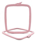 Nurge Square Embroidery Hoop - Plastic Cross Stitch Frame for Needlepoint & Embroidery - Adjustable Craft Hoop - Pink - No:4 (Large) - color: Pink, size: No:4 (Large)