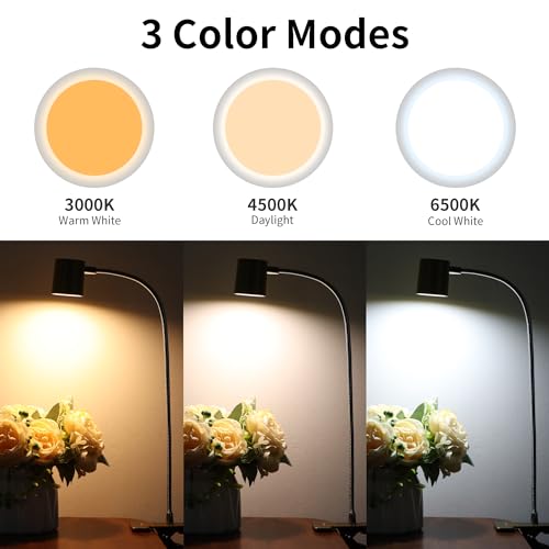 Dott Arts Desk Lamp,USB Clip On Light with 3 Color Modes,LED Reading Lamp - color: Dark Yellow