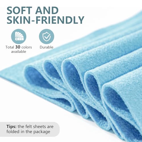 Baby Blue Soft Felt Sheet 36'' X 36'', 1.4mm Felt Fabric Sheet for Crafts - color: Baby Blue