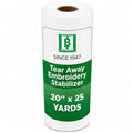 HBI Tear Away Embroidery Stabilizer Roll, 1.8 oz Medium, 20 in x 25 yd - size: 20" x 25 Yds