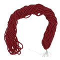 11/0 Glass Seed Beads, 12 String Hanks, Small Craft Beads, 2 mm (Burgundy) - color: Burgundy