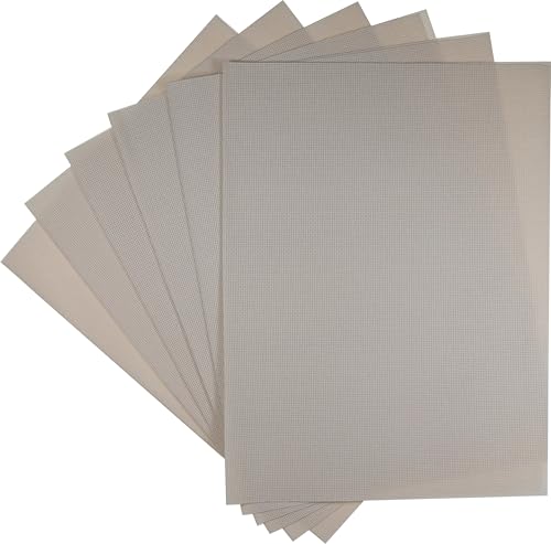 KCS 4/6 pc of 12" x 18"(30cmx45cm) 18CT Counted Cotton Aida Cloth Cross Stitch Fabric (6 pc, Ecru) - color: Ecru, size: 6 pc