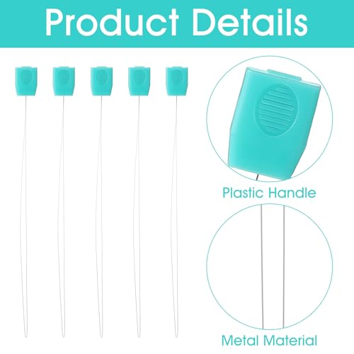 10 PCS Long Punch Needle Threader, Floss Needle Threaders for Embroidery Cross Stitch Sewing DIY Crafts