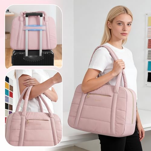 Teamoy Puffer Sewing Machine Carrying Case, Pink - color: Pink