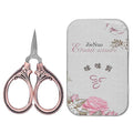 Tiny Embroidery Scissors Set - European Scissors for Sewing (Red Ancient)