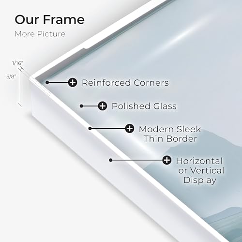 Mantello 5x7 Inch Front Loading Picture Frames - White - Art Wall Hanging Table Desk - Family Gallery Multi Photo Frame - 6 Pack - color: White, size: 5x7 - 6 Pack