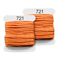 Embroidery Floss Kit and Refills - Cotton Threads - DMC Color Coding for Cross Stitch, String Crafts, Friendship Bracelets - color: 721 Peach
