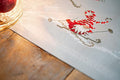 Vervaco Embroidery Christmas Embroidery Kits Cross Stitch Table Runner DIY Set, Tablecloth to Embroider with Image on Cotton and Embroidery Thread, 16 x 40 Inches, Gnomes Skiing - color: multicolor