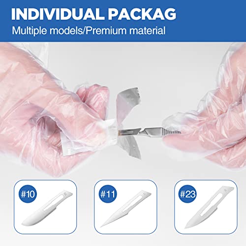 32PCS 30 Scalpel Blades with #10#11#23 Scalpels Surgical Sterile Blades Including Two Handle,Laboratory Blade-Lab Knives- Carving Blades with Handle-Art Blades Practicing Cutting-Crafts & More - color: 32 PCS Handle And Blades