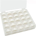 New brothread 25pcs Size A SA156 Prewound Bobbin Thread -White - color: 60wt white