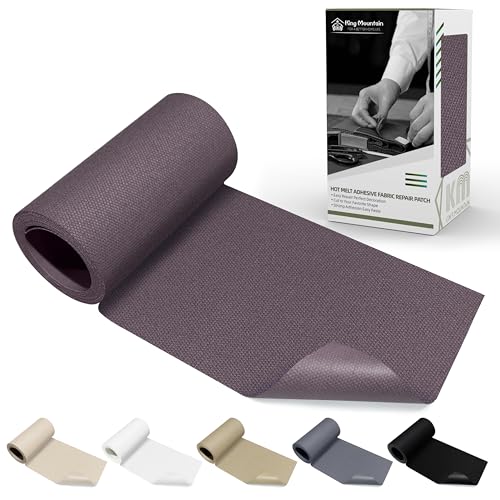 KING MOUNTAIN Canvas Iron on Patch,3"×60",Waterproof 100% Cotton Fabric Repair Patch,Used for Various Sofa,Tent,Clothes,Seats,Suitcases (Dark Grey) - color: Dark Grey, size: Canvas-3"x60"