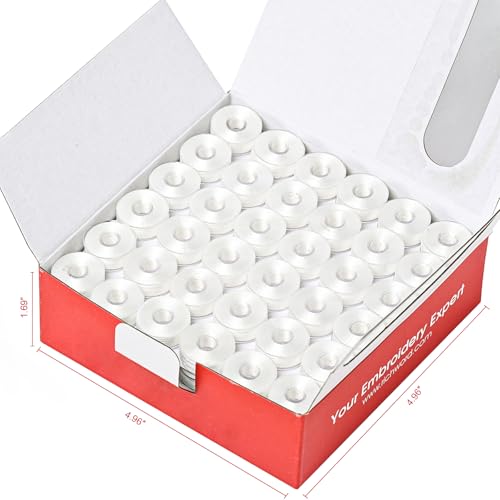 Poolin Size L(SA155) Plastic Bobbins for Commerical Embroidery Machine - color: white-75D