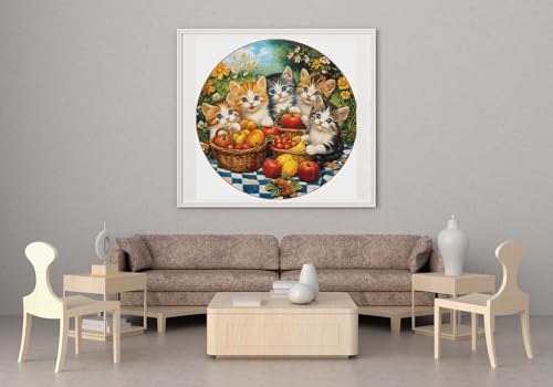 Moohue Stamped Cross Stitch Kits for Adults Animals Cats and Fruit 14CT Pre Printed Cross Stitch Kits for Beginners (Animals Cats and Fruit) - color: Animals Cats and Fruit