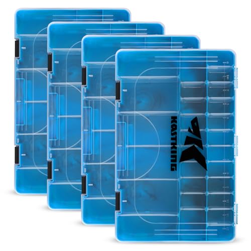 KastKing Utility Tackle Boxes, 3600 and 3700 Fishing Tackle Trays - color: Blue Camouflage, size: 3700(4Pack)