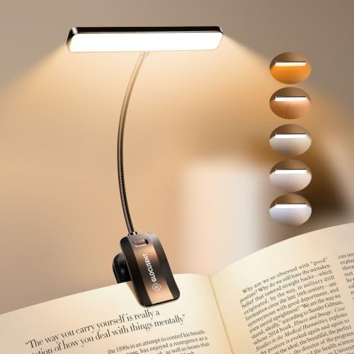Glocusent 26 LED Reading Lights for Books in Bed, Ideal Gifts for Reader - color: Black