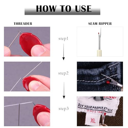 Needle Threader Tool Easy Threader for Machine and Hand Sewing (6PCS)