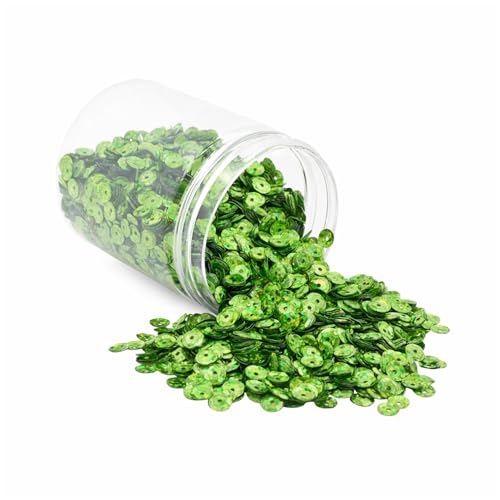 Mandala Crafts 6mm Cup Holographic Light Green Sewing Embroidery Sequins - color: Holographic Light Green, size: 6mm Cup Sequins