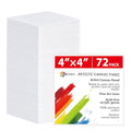 Simetufy 72 Pcs 4x4inch Mini Canvas Boards for Painting, Square Art Panels - size: 4"x4"- 72 pack