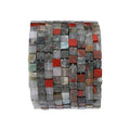 BEADIA Natural Bloodstone Square Stone Beads 4x4mm 85pcs Cube Loose Semi Gemstone Beads for Jewelry Making Design - color: Bloodstone
