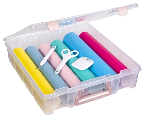 ArtBin Essentials 12 x 12 One-Compartment Craft Box, Clear - color: Rose Gold, size: 1 Pack