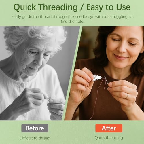 Embroidery Needle Threader Tool – 100 PCS Aluminum & Steel Wire Threaders for Hand Sewing, Cross Stitch, Knitting, Quilting, and Sewing Machines
