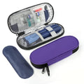 Insulin Pen Cooler Travel Case with 2 Reusable TSA Approved Ice Packs, Diabetic Medication Insulated Cooler Bag for Insulin Pens and Other Diabetic Supplies Storage Dark Purple - color: Dark Purple