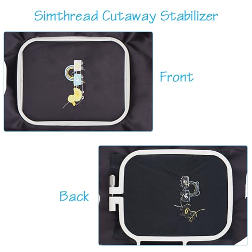 Fusible Cut Away Stabilizer Black Color - Weight 2.8 OZ 12" x 10 Yards/Roll - color: Black, size: Fusible 12"x10Y Roll