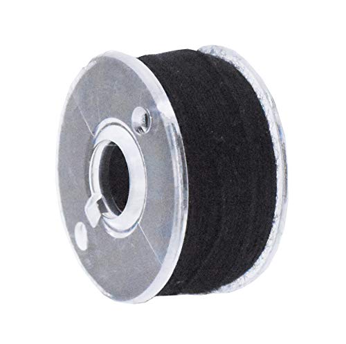 Mandala Crafts Black White 15J SA156 Prefilled Bobbin Thread, 25 PCs - color: Black White, size: Size A 25 X 88 Yards